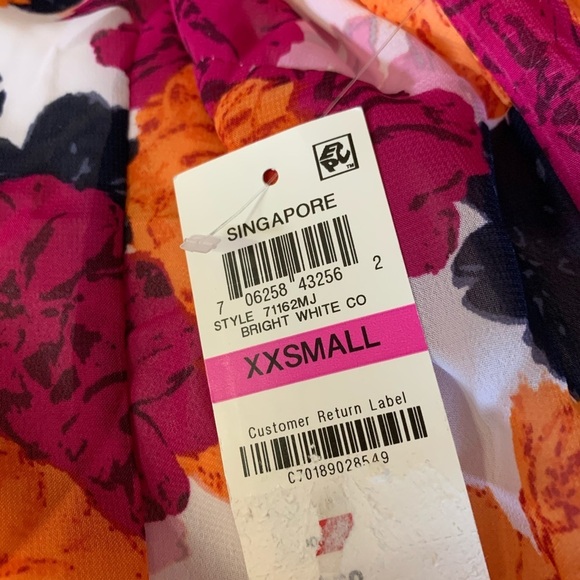 Maison Jules Bright Floral Sleeveless Dresd XXS - Picture 9 of 11